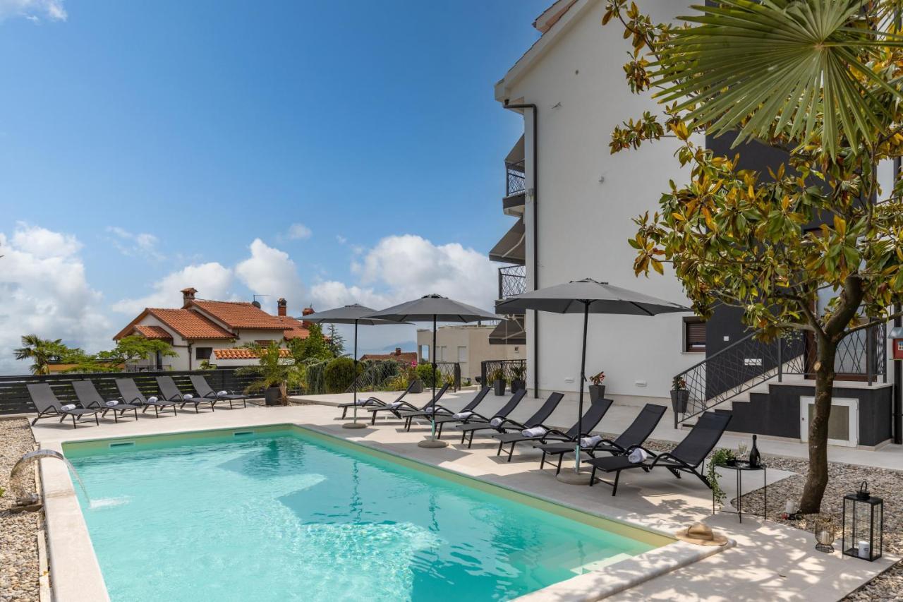 Villa Adriatic, Apartment Chiara With Sea View And Heated Swimming Pool, Free Private Parking, Icici Exterior foto