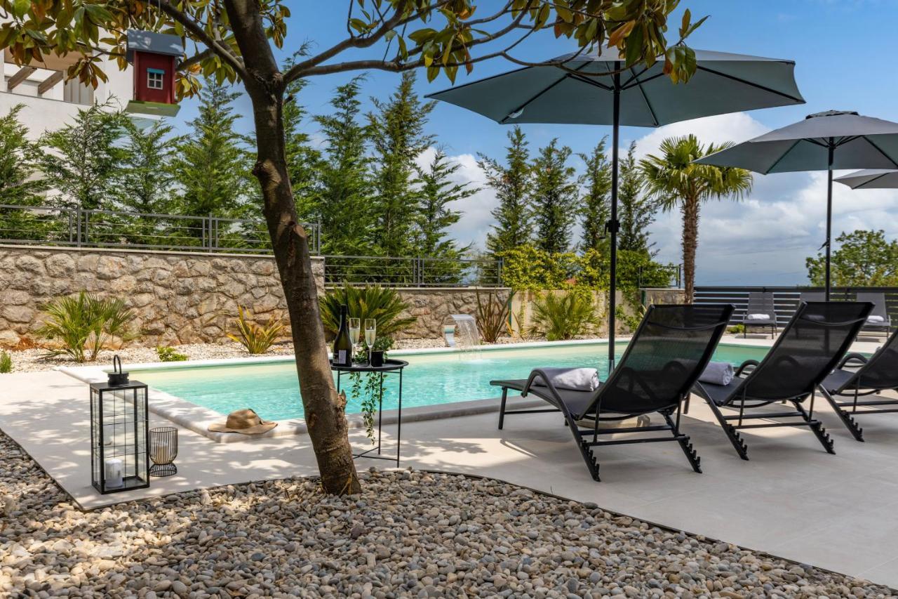 Villa Adriatic, Apartment Chiara With Sea View And Heated Swimming Pool, Free Private Parking, Icici Exterior foto